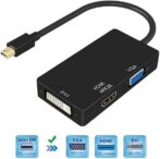 Adaptateur MINI DP TO HDMI HD +VGA+DVI RS-mini display 3IN1 – Image 3