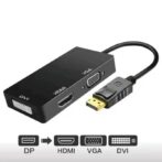 Adaptateur DisplayPort DP vers HDMI HD 1080p ,compatible DVI et VGA 1080p, hub pour projecteur, TV, ordinateur portable ect – Image 2