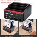 Station d'accueil pour clonage de disques durs IDE SATA 2,5" et 3,5", lecteur de cartes  all in one – Image 2