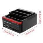Station d'accueil pour clonage de disques durs IDE SATA 2,5" et 3,5", lecteur de cartes  all in one – Image 5