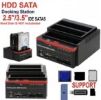 Station d'accueil pour clonage de disques durs IDE SATA 2,5" et 3,5", lecteur de cartes all in one