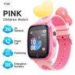 Montre intelligente pour enfants, fonction d'appel pour fille et garçon, écran tactile HD 1.44 pouces, carte oculaire 2G, suivi de localisation LBS, salle de bain, CO Y100 avec carte SIM – Image 6