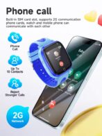 Montre intelligente pour enfants, fonction d'appel pour fille et garçon, écran tactile HD 1.44 pouces, carte oculaire 2G, suivi de localisation LBS, salle de bain, CO Y100 avec carte SIM – Image 4