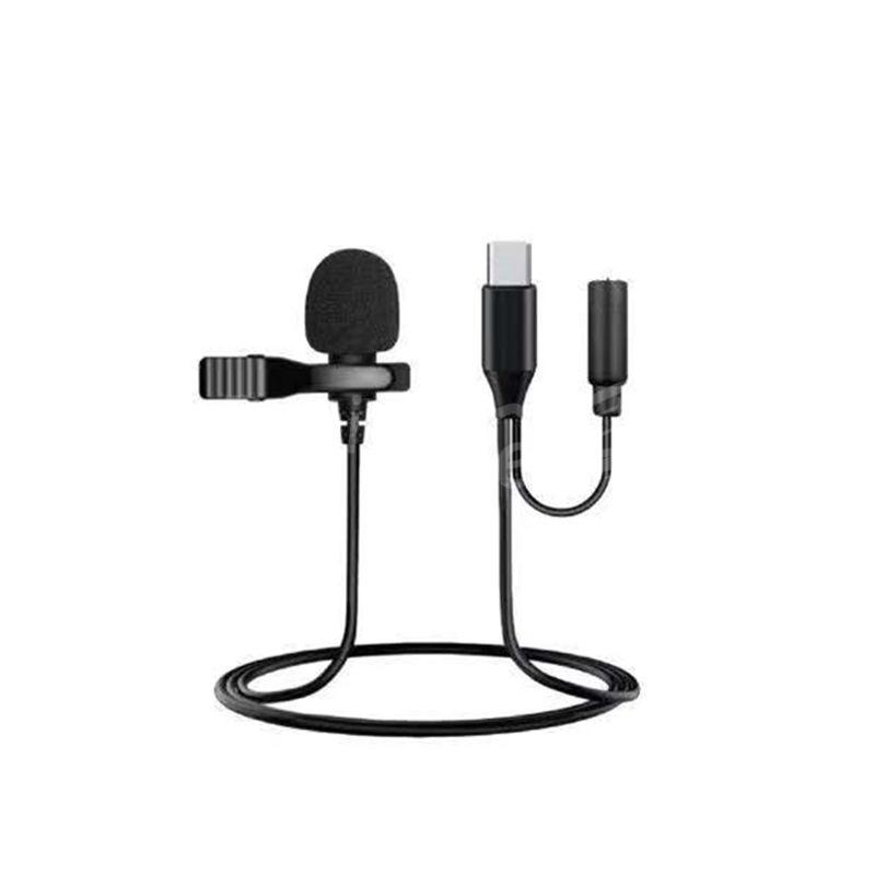img_7609 Micro-cravate Microphone à pince Mini type c avec auxiliaire fm pour écouteurs – Image 1