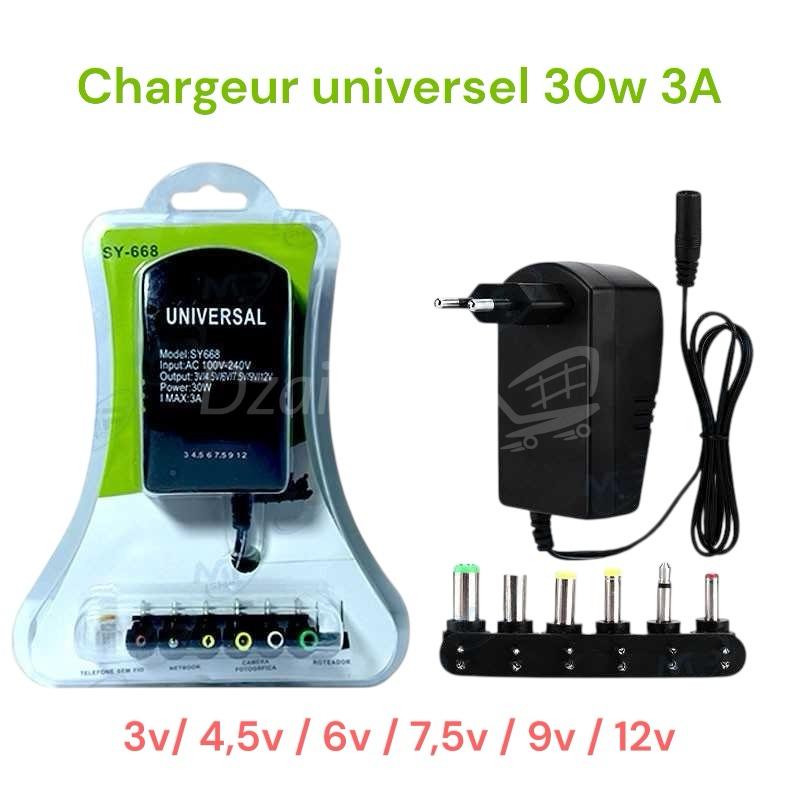 photoroom_20260315_030547 Adaptateur secteur universel réglable SY-668, chargeur multi-tension AC 240 V vers DC 3 V 4,5 V 6 V 7,5 V 9 V 12 V, convertisseur de tension 7 30 W avec 6 broches – Image 1