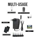Adaptateur secteur universel réglable SY-668, chargeur multi-tension AC 240 V vers DC 3 V 4,5 V 6 V 7,5 V 9 V 12 V, convertisseur de tension 7 30 W avec 6 broches – Image 3