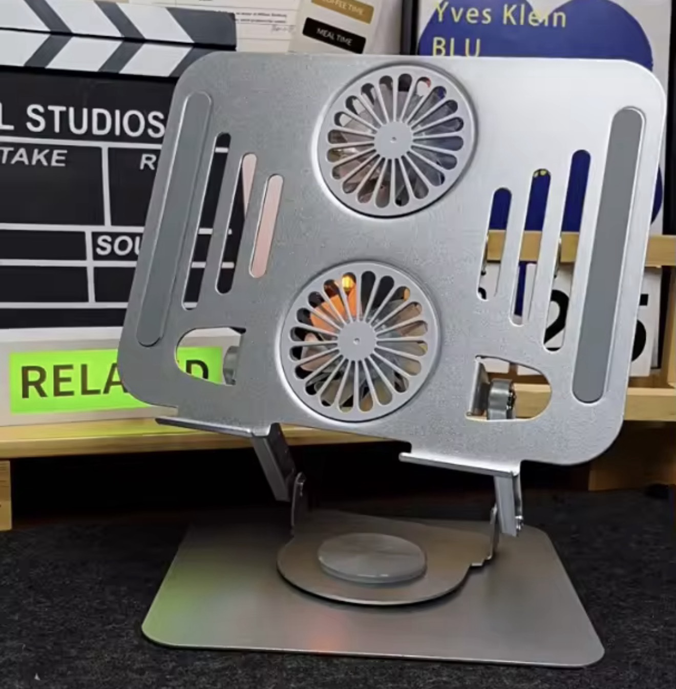 screeحامل كمبيوتر محمول وكمبيوتر لوحي قابل للتعديلة وقابل للطي Support pour ordinateur portable et tablette réglable | ergonomique rotatif à 360° pliable - الصورة 6