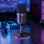 Microphone de bureau Hoco L25 Bright avec port USB-A et éclairage RGB – Image 2