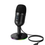 Microphone de bureau Hoco L25 Bright avec port USB-A et éclairage RGB – Image 4