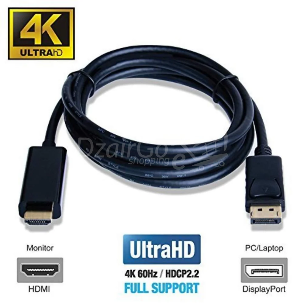 img_8647 Câble DisplayPort vers HDMI 1,8m – Image 1