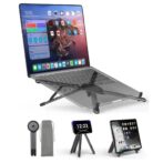 Support en Alluminum 3en1 tablette/ laptop/telephone حامل 3في1 (حاسوب ، تابلات ، هاتف ) من الألومنيوم قابل للتعديل - الصورة 3