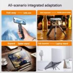 Support en Alluminum 3en1 tablette/ laptop/telephone حامل 3في1 (حاسوب ، تابلات ، هاتف ) من الألومنيوم قابل للتعديل - الصورة 4