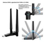 Adaptateur Wi-Fi USB sans fil PIX-LINK AX1800 (Modèle UAX04). – Image 3