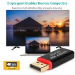 Adaptateur ORIGINAL DisplayPort vers HDMI 4K actif haute vitesse, convertisseur AV DisplayPort – Image 3