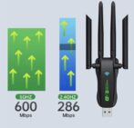 Adaptateur Wi-Fi 6 et Bluetooth 5.4 double bande USB pour ordinateur, carte réseau haut debit – Image 2