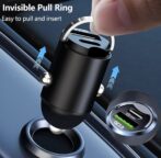 Mini Chargeur Voiture QC 3.0 + PD 30w / 5A Chargeur Allume Cigare 2 Ports Charge Rapide Simultanée Compatible – Image 4
