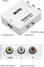 HDMI a 3 RCA Convertisseur - HD 1080p HDMI a RCA AV Composite Adaptateur convertisseur – Image 6