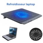 Support de refroidissement pour ordinateur portable N191 avec ventilateur portable, fin et silencieux alimenté par USB et support intégré