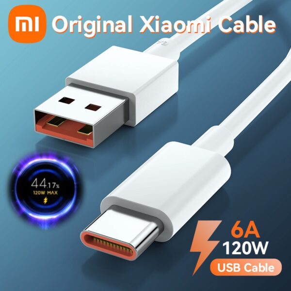 Câble USB Type C 6A Charge pour Turbo pour Xiaomi redmi ORIGINAL 6A 120w