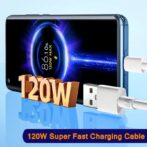 Câble USB Type C 6A Charge pour Turbo pour Xiaomi redmi ORIGINAL 6A 120w – Image 5